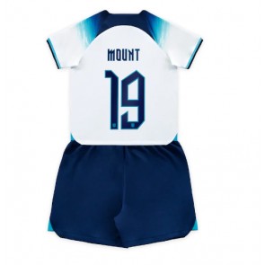 England Mason Mount #19 Replika Babytøj Hjemmebanesæt Børn VM 2022 Kortærmet (+ Korte bukser)